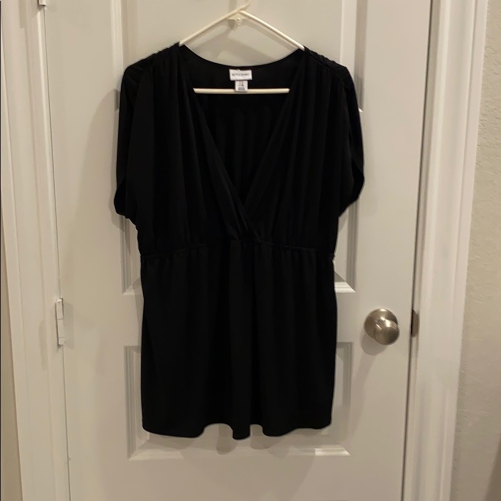 Black maternity blouse